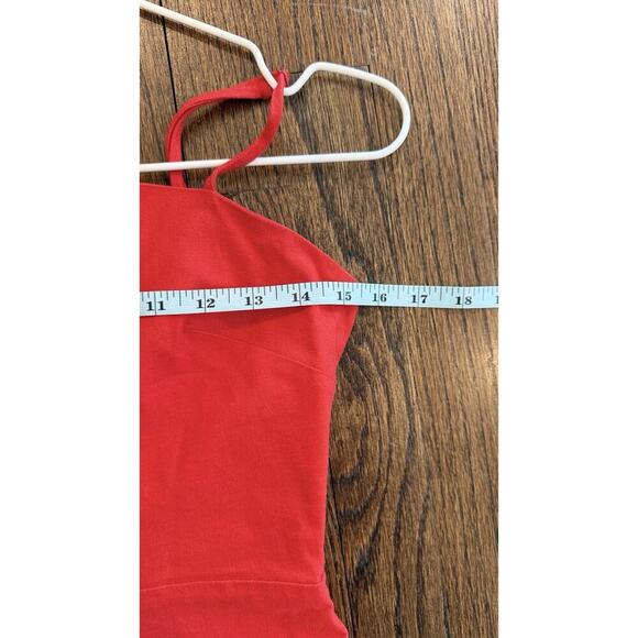 Lovers + Friends Wendy Linen Mini Dress Size Small Revolve Red Cocktail 1757 - Picture 9 of 12